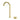 Ikon Hali Brushed Gold Gooseneck Kitchen Sink Mixer Set, front view