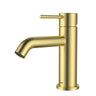 Ikon Hali Brushed Gold Basin Mixer Tap, front view