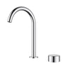 Ikon Hali Chrome Gooseneck Tall Basin Mixer Set, front view