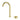 Ikon Hali Brushed Gold Gooseneck Tall Basin Mixer Set, front view