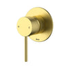 Ikon Hali Brushed Gold Shower Wall Mixer, front view