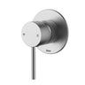 Ikon Hali Brushed Nickel Shower Wall Mixer, front view