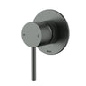 Ikon Hali Gun Metal Shower Wall Mixer, front view