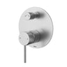 Ikon Hali Brushed Nickel Shower Wall Mixer with Diverter, front view