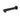 Ikon Hali Matte Black Bath Spout 192mm Straight, front view