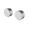 Ikon Hali Brushed Nickel Shower Wall Taps, front view