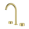 Ikon Hali Brushed Gold Basin Tap Set, front view