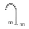 Ikon Hali Brushed Nickel Basin Tap Set, front view