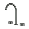 Ikon Hali Gun Metal Basin Tap Set, front view