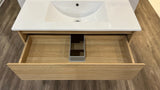 Timber Grain Oak All Drawer with Shelf 900mm Wall-hung Vanity