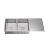 Kliff 1140x440mm Stainless Steel double bowl kitchen sink with drainer