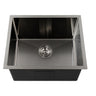 Kliff 440x440mm Gun Metal single bowl kitchen sink