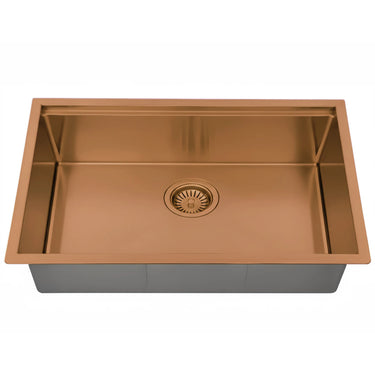 Kliff 810x440mm Brushed Bronze single bowl kitchen sink