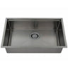 Kliff 810x440mm Gun Metal single bowl kitchen sink
