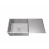 Kliff 980mm reversible stainless steel kitchen sink with drainer