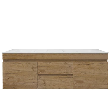 Camden 1500mm Timber Wall Hung Vanity Prime Oak - RJ Bathroom