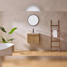 Camden 600mm Timber Wall Hung Vanity Prime Oak Installed in Bathroom - RJ Bathroom