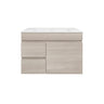 Camden 750mm Timber Wall Hung Vanity Coastal Oak Left Hand Drawers - RJ Bathroom