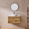 Camden 900mm Timber Wall Hung Vanity Prime Oak Installed in Bathroom - RJ Bathroom