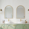 Arco 600x900mm Brushed Gold arch framed mirror