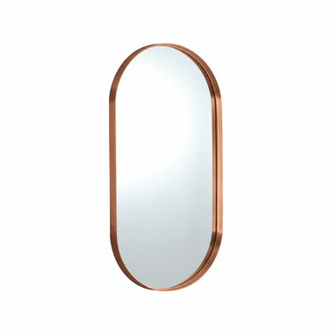 Ellips 600x900mm Brushed Copper oval pill framed mirror