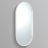 Ellips 600x1500mm Matte White oval pill framed mirror