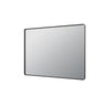 Rectta 1200x900mm Matte Black rectangular framed mirror