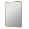 Rectta 900x750mm Brushed Gold rectangular framed mirror