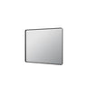 Rectta 900x750mm Matte Black rectangular framed mirror