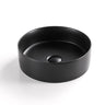 Luna 350x350mm Round Above Counter Matte Black Basin - RJ Bathroom