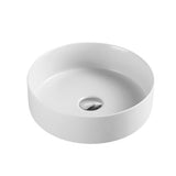 Luna 350x350mm Round Above Counter Matte White Basin - RJ Bathroom