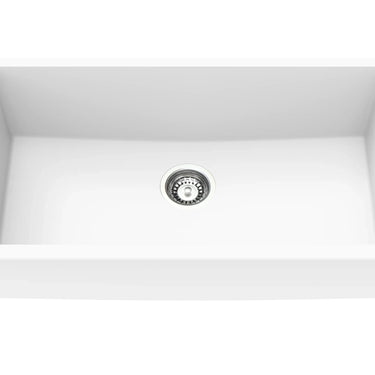 Matte White Granite Single Bowl Kitchen Sink 813x457mm - RJ Bathroom