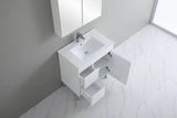 Milano PVC Waterproof 750mm Vanity With Ceramic Top - RJ Bathroom