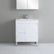 Milano PVC Waterproof 750mm Vanity With Ceramic Top - RJ Bathroom