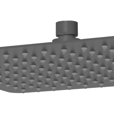 Nova Square Stainless Steel Rain Shower Head 250mm Gun metal - RJ Bathroom