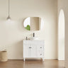 Olivia Pill Oval PVC Shaving Cabinet Mirror Matte Black 900x600mm - RJ Bathroom