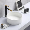 Olley Luna Fine Ceramic 300x300mm Round Above Counter Matte White Basin - RJ Bathroom