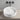 Olley 395mm round above counter basin in matte Carrara white marble look with a wall mounted mixer