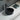 Ollia 360mm round above counter basin in matte black marble look on a white bathroom bench