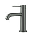 Otus Slimline SS Basin Mixer Curved Spout Gun Metal - RJ Bathroom