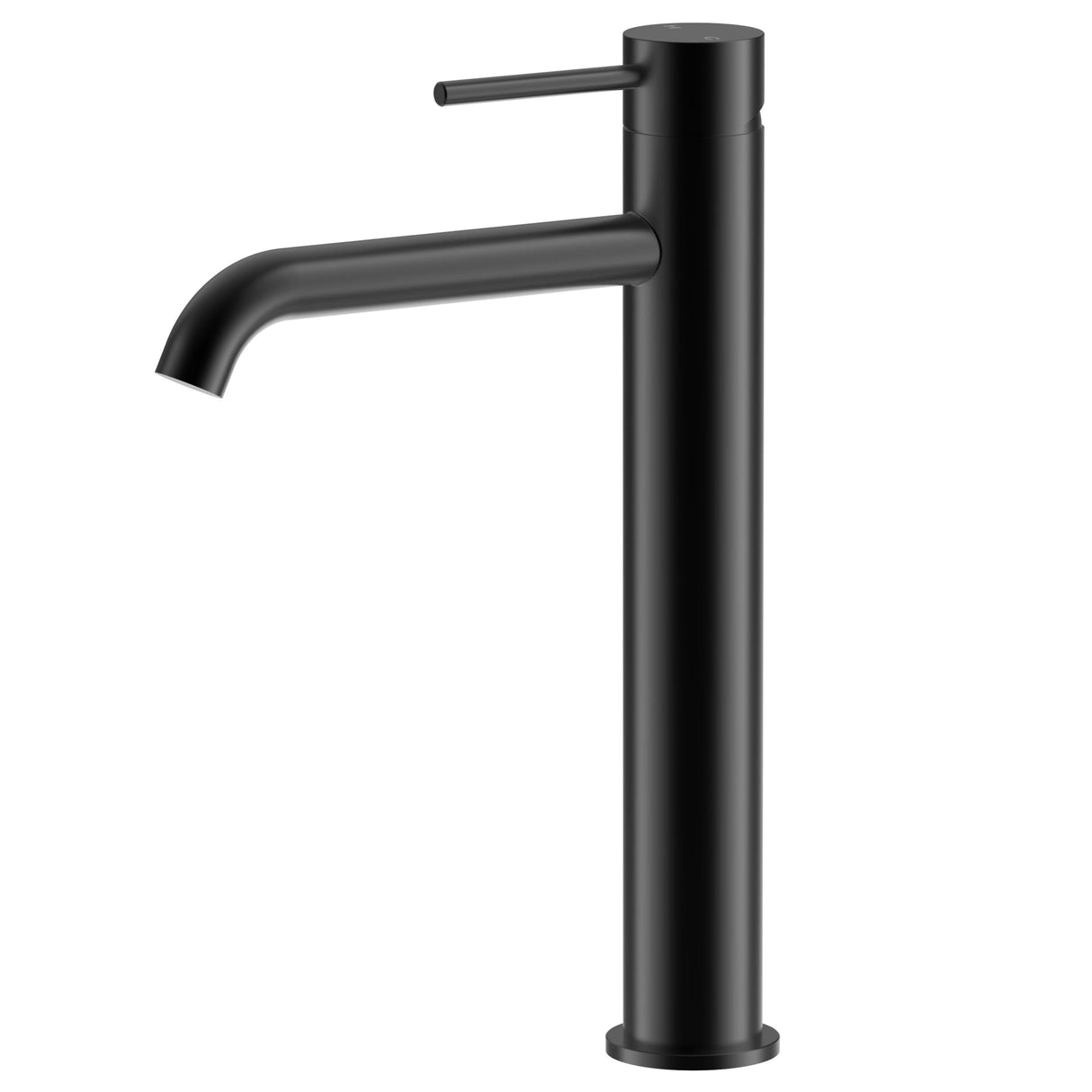 Otus Slimline SS Basin Tall Mixer Curved Spout Matt Black - RJ Bathroom