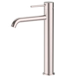 Otus Slimline SS Basin Tall Mixer Curved Spout Stainless Steel - RJ Bathroom