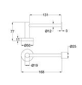 Otus Slimline Toilet Paper Holder Gun Metal - RJ Bathroom