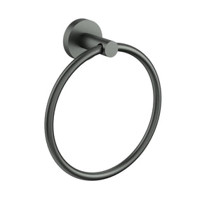Otus Slimline Towel Ring Gun Metal - RJ Bathroom