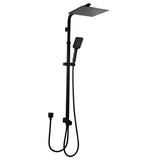 Shower Rail Station Top/Bottom Inlet 2 in 1 Square Matte Black