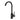 Otus Matte Black Gooseneck Kitchen Sink Mixer, front view