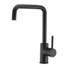 Otus Matte Black Squareneck Kitchen Sink Mixer, front view