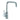 Otus Chrome Squareneck Kitchen Sink Mixer, front view