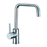 Otus Chrome Squareneck Kitchen Sink Mixer, front view