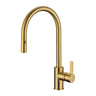 Otus Brushed Gold Pull-Out Kitchen Sink Mixer, front view